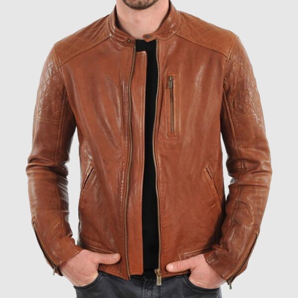 Browni Quilted rider Leather Jacket