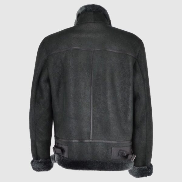 Mens Luxury Shearling Flying Leather Jacket