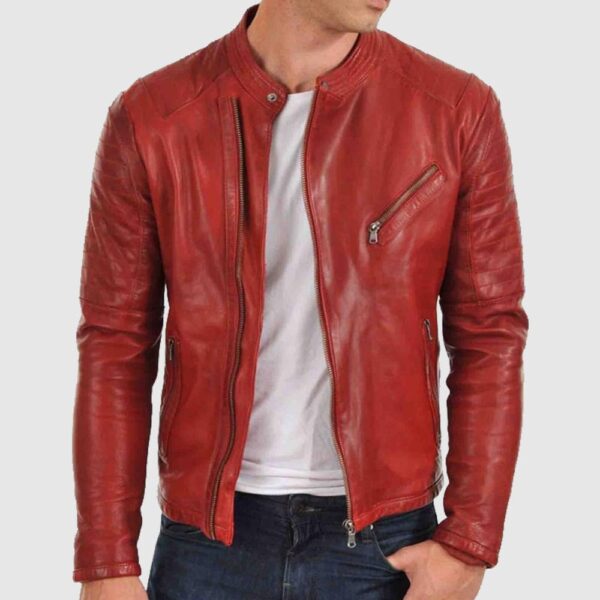 Quba Quilted biker Leather Jacket