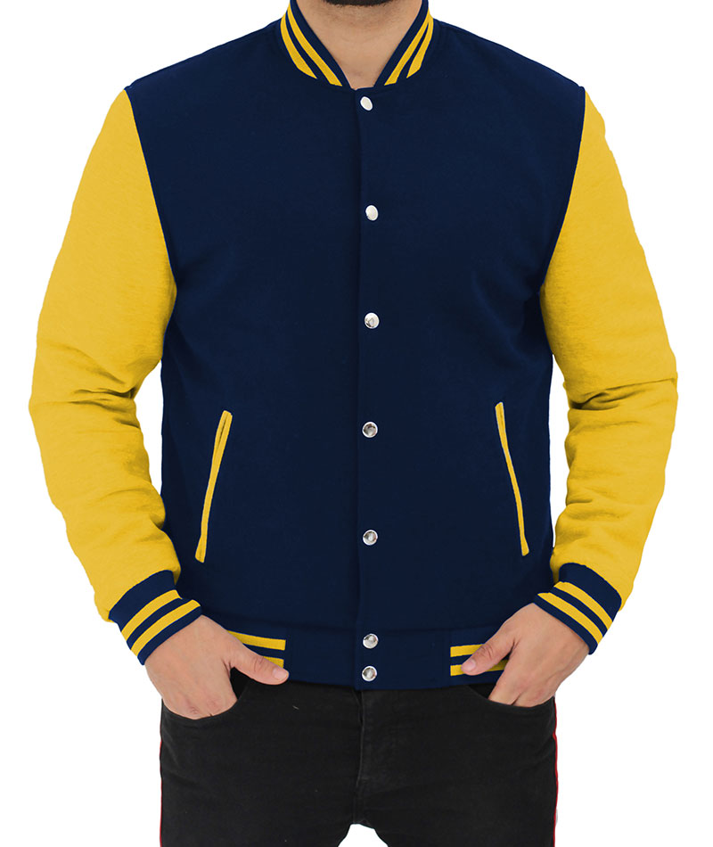 Navy Blue Baseball Style Jacket