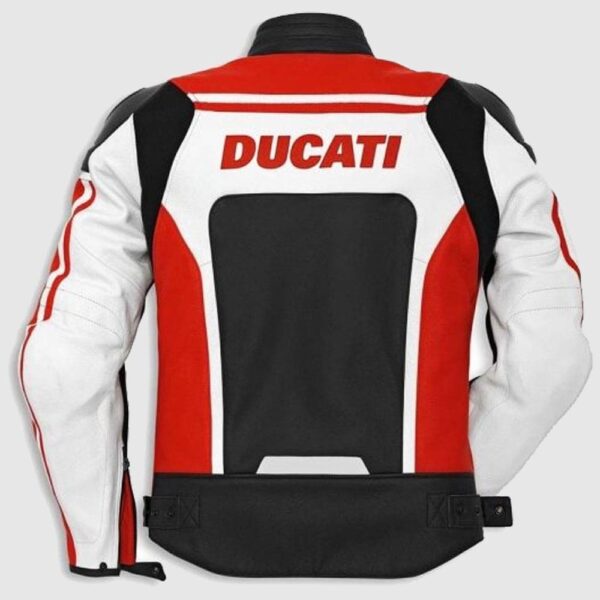 Ducati Corse Mens Style Leather Motorcycle Jacket