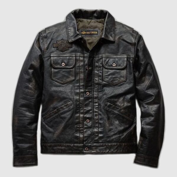 Harley-Davidson Men's Digger Slim Fit Leather Jacket