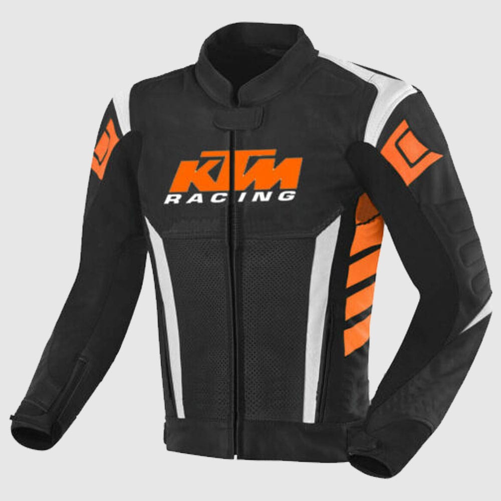 KTM Mens Motorcycle Biker Leather Jacket MOTOGP Racing Leather Jackets