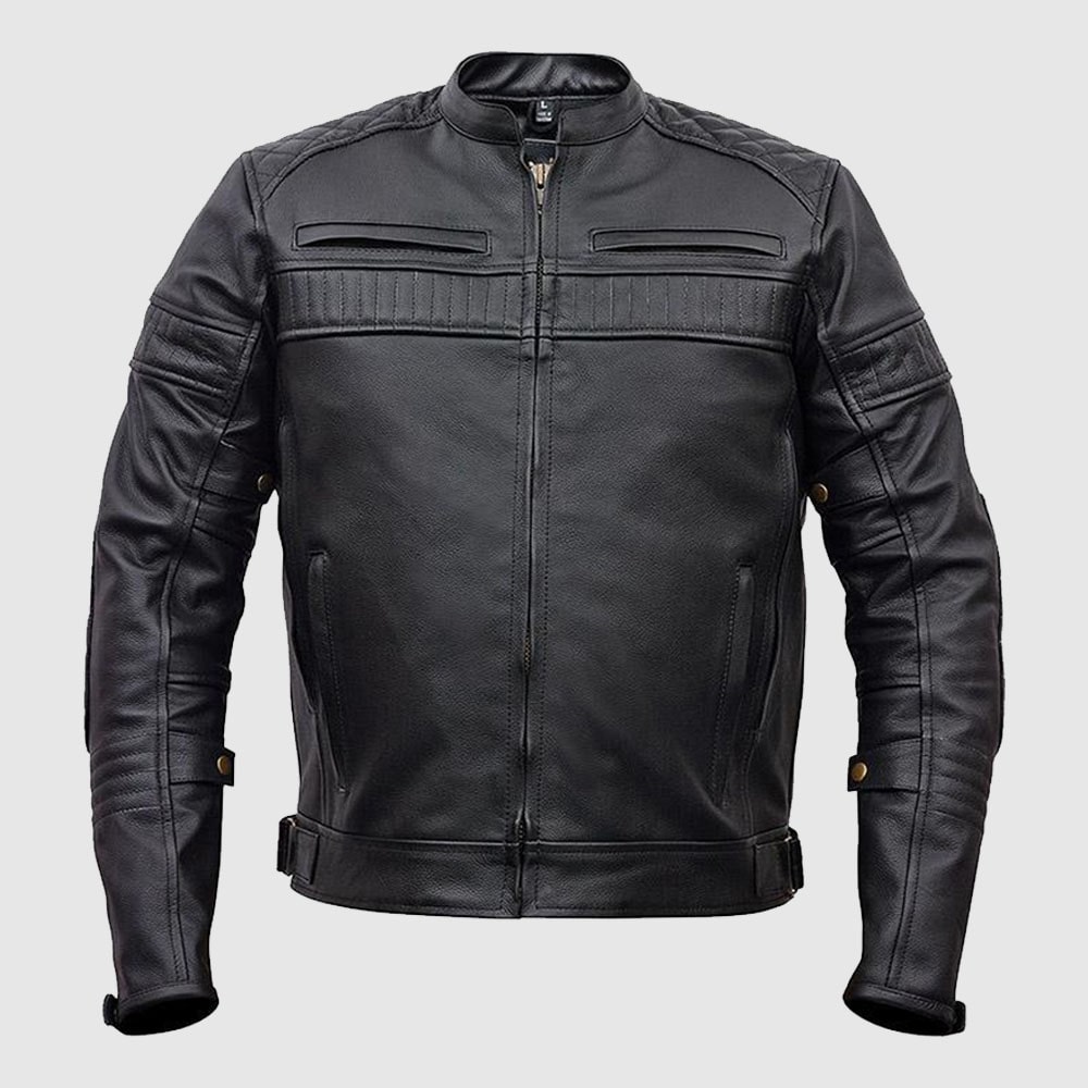 Cowhide Leather Biker Motorcycle Jacket