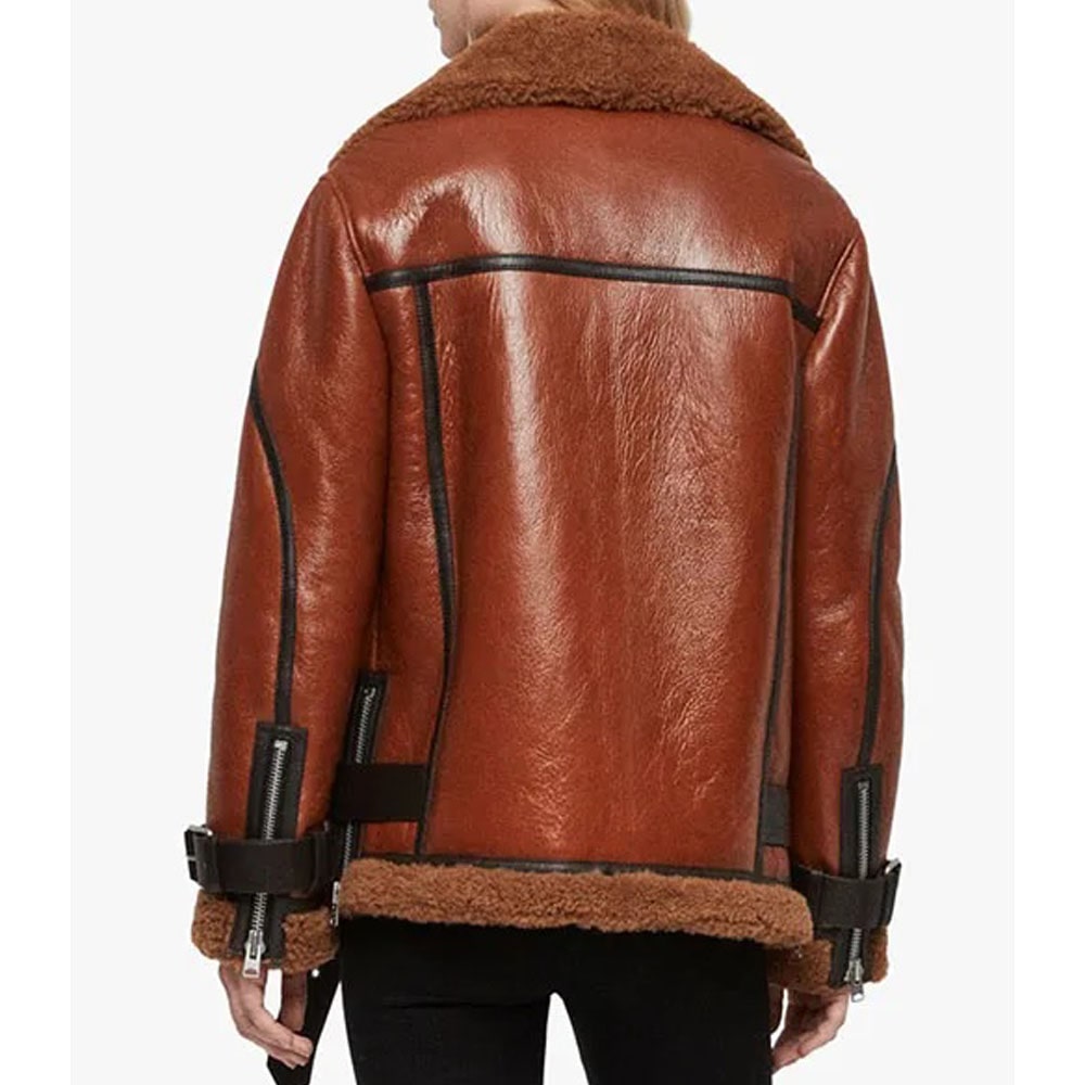 Blanche Rusty Brown Shearling Jacket