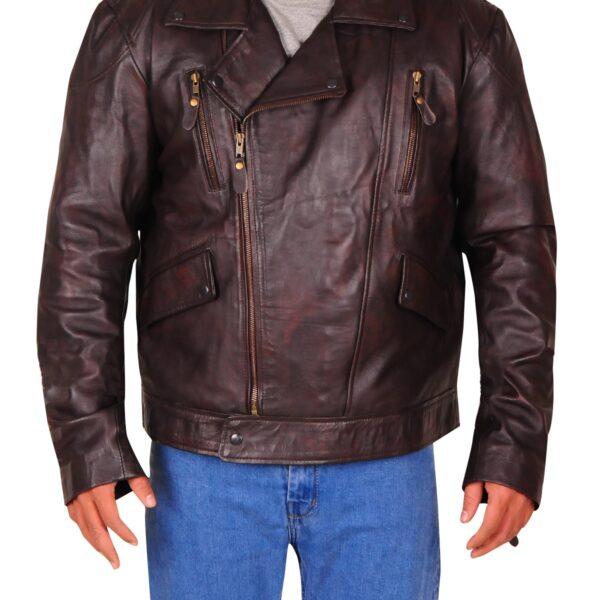 Dark Brown Brando motorbike Jacket