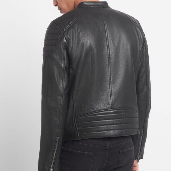 Men’s Jet Black Biker Leather Jacket