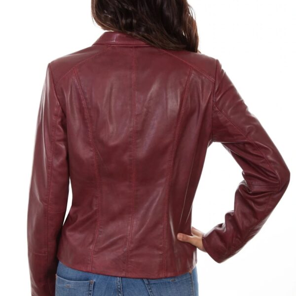 Womens Merlot Leather Jacket