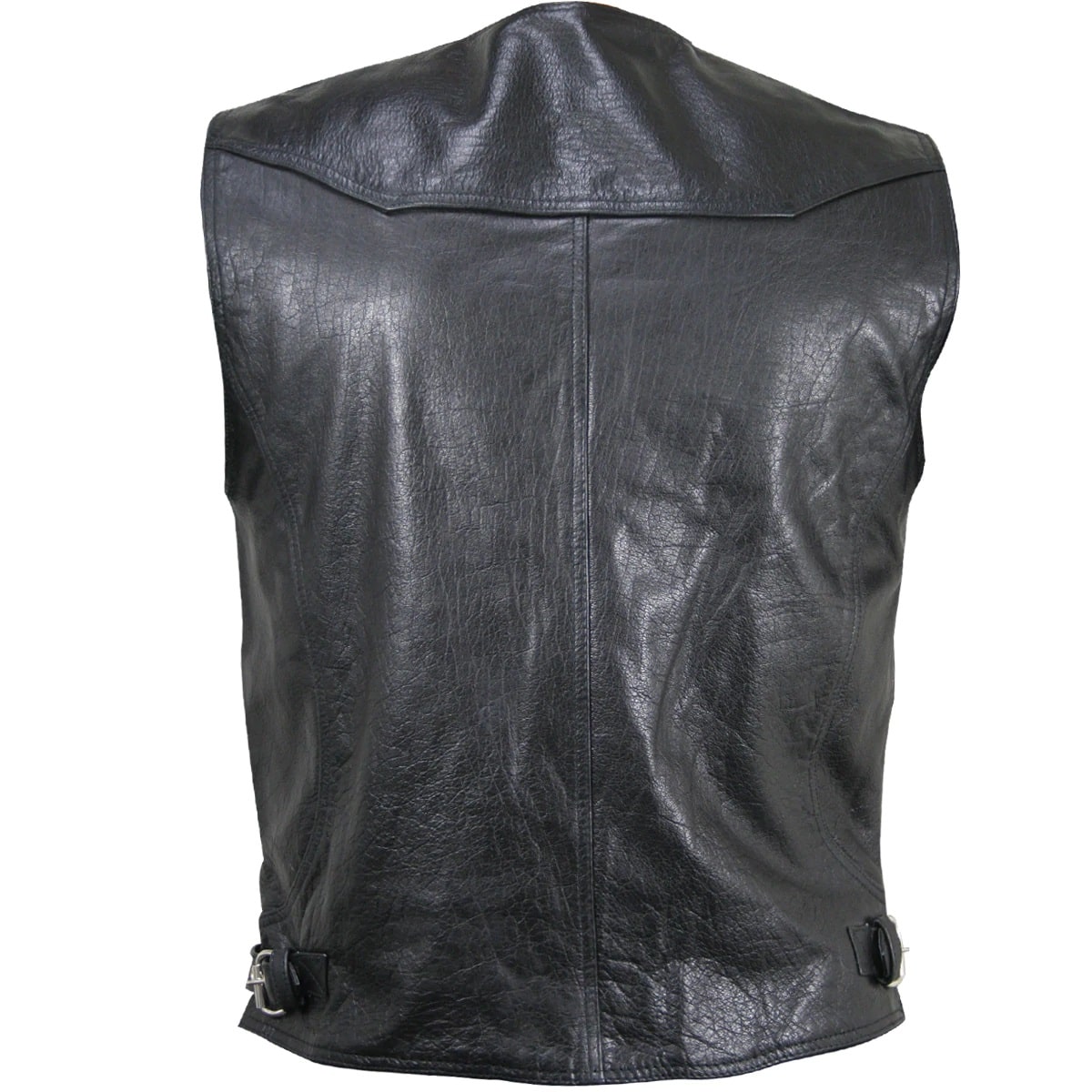 Xelement XS1927 Men's 'Road King' Black Leather Biker Vest