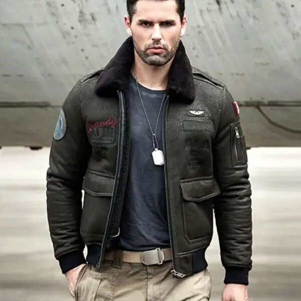 Leather Aviator Jacket - Men - Ready-to-Wear