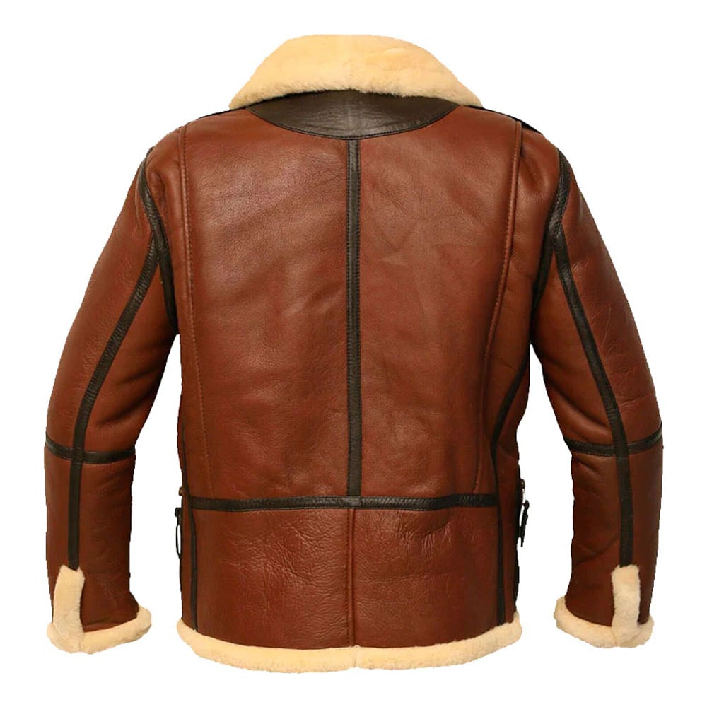 New Men’s Distresses Flight Leather Jacket With Fur