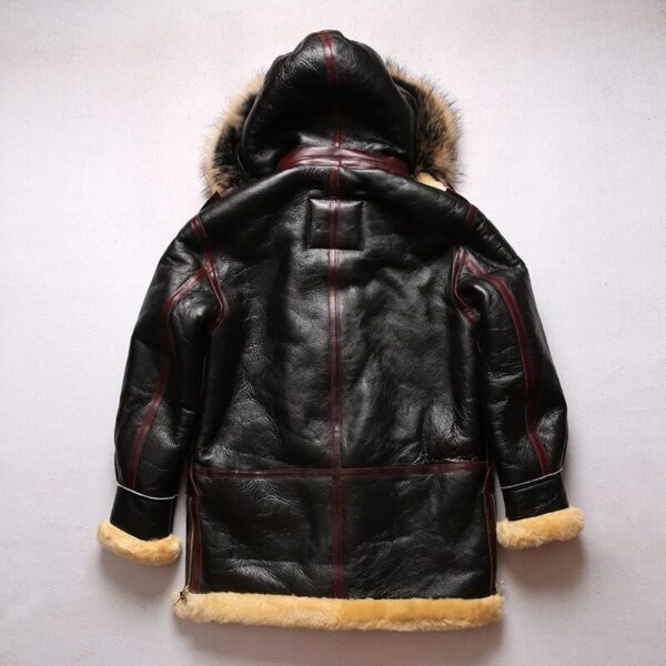 B7 Avfly European Size High Quality Super Warm Genuine Sheep Leather Coat