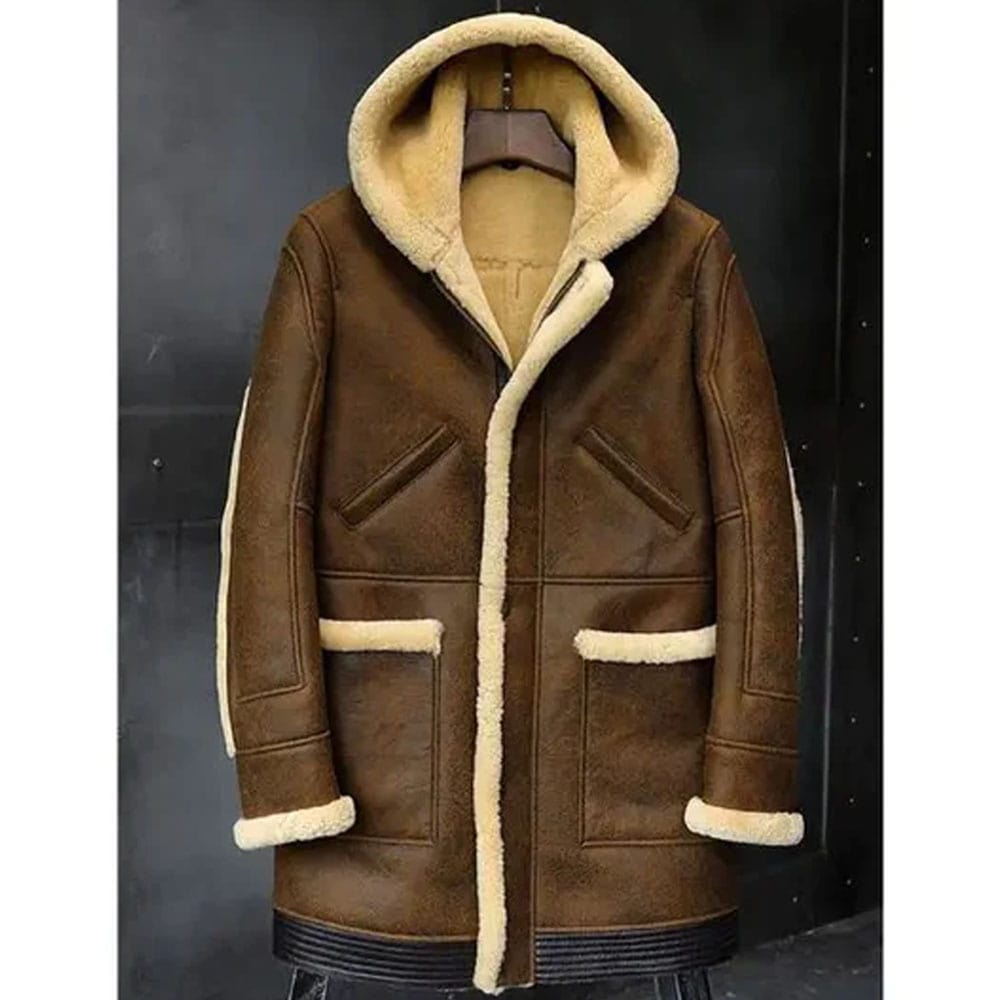 Sheepskin Coat Hooded Leather Jacket Fur Coat Winter Coats Long Fur Jacket