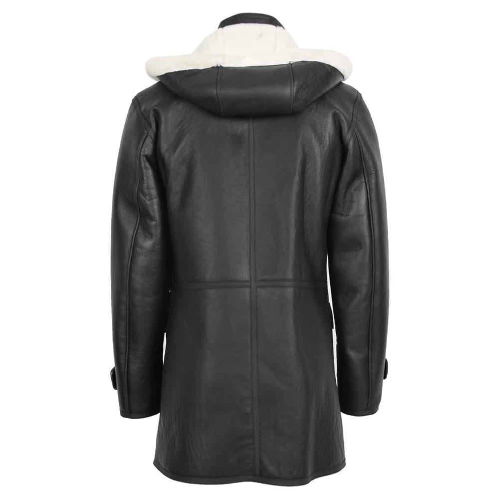 Sheepskin Duffle Hooded Coat