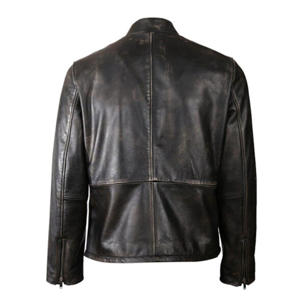 Justin Theroux Vintage Black Leather Jacket for sale
