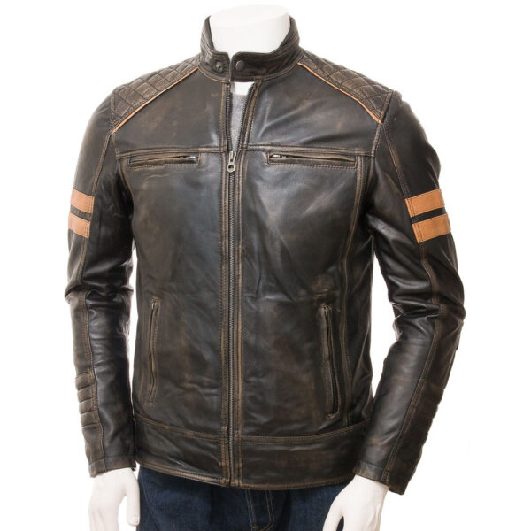 Men's Vintage Leather Biker Jacket