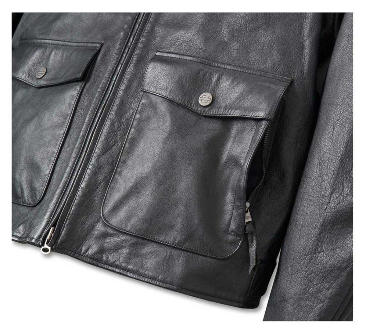 Harley-Davidson Men's Layering System Captains Leather Jacket - Black