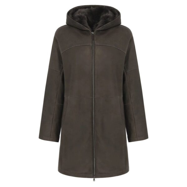Josephine Brown Anthracite Shearling Coat