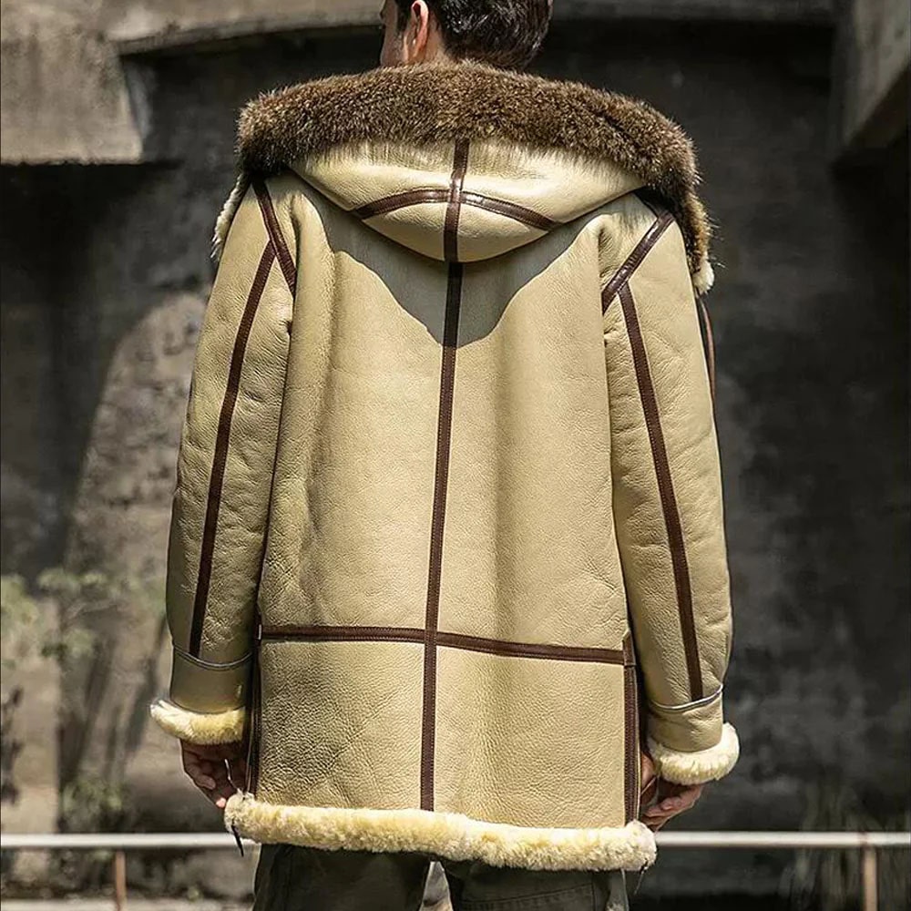 Leather Shearling Jacket Sheepskin Coat