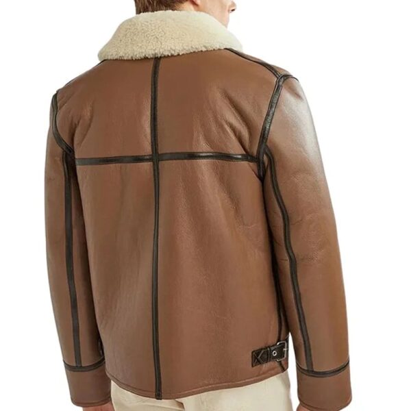 Shearling Aviator Leather Jacket