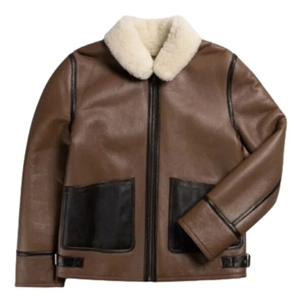 Shearling Aviator Leather Jacket