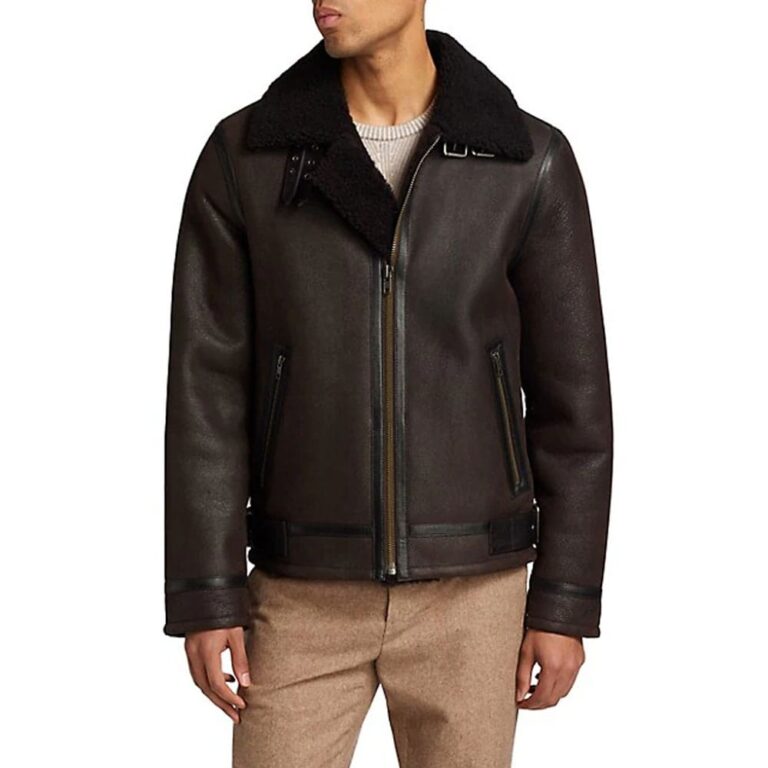 Aviator Leather Jacket Men's