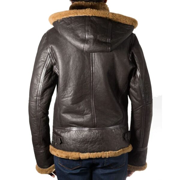 Brown Shearling Leather B3 Bomber Jacket