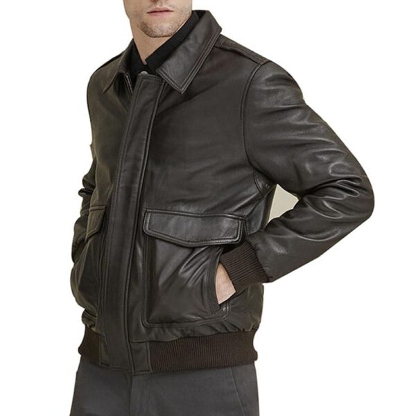 Classic Brown A-2 Flight Leather Jacket