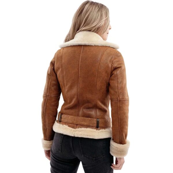 Waxed Brown Aviator Bomber Leather Jacket