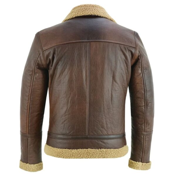 Brown Bomber Flying Pilot Fur Jacket