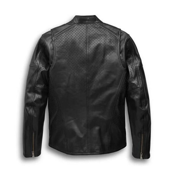 Harley Davidson Men’s Llano Perforated Leather Jacket back