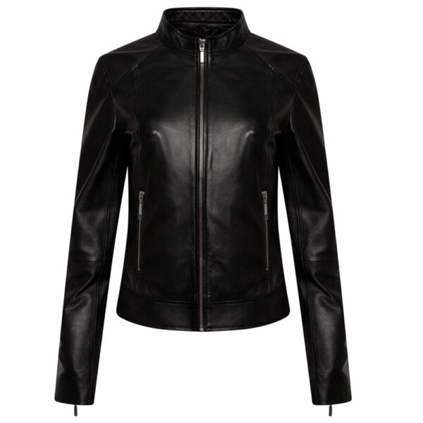 Women’s Real Leather Moto Jacket