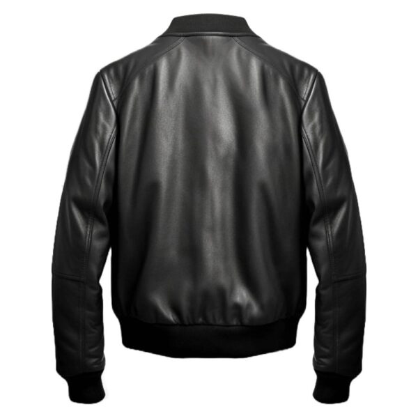 Men Leather Jacket Black Bomber - Leather Jacket Men