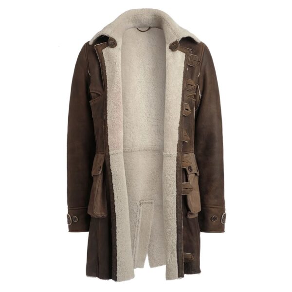 Antwan Men’s Brown Shearling Leather Coat