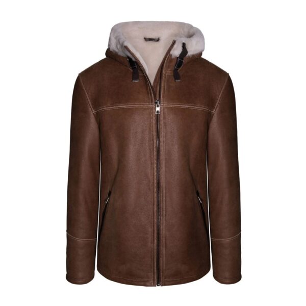 Enrique Men’s Brown Sheepskin Leather Coat