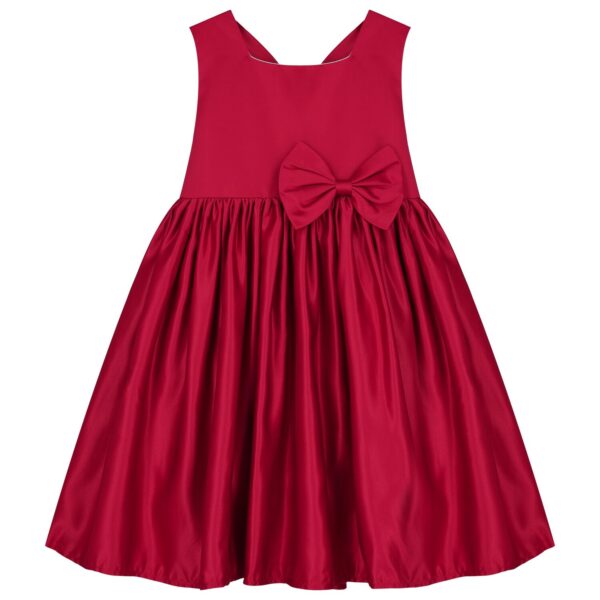 Girls Red Bow Dress