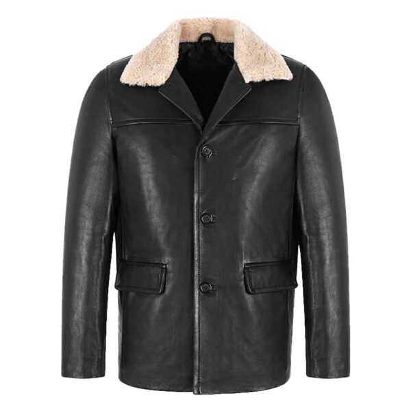 Jayson Men’s Black Leather Coat