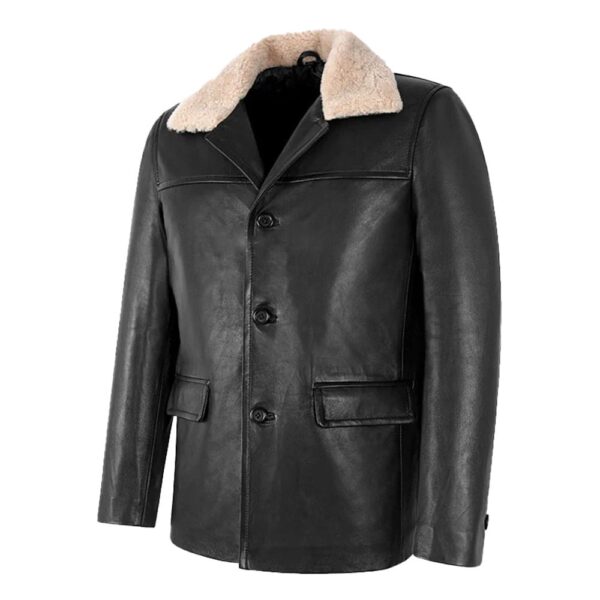 Jayson Men’s Black Leather Coat