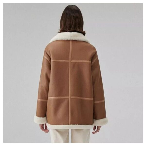 Women's Brown Shearling Sheepskin Leather Jacket