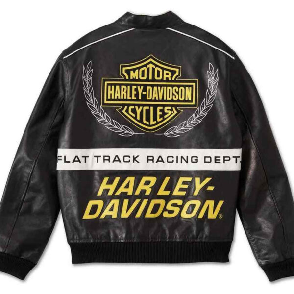 Harley-Davidson® Men's Start Your Engines Leather Racing Jacket