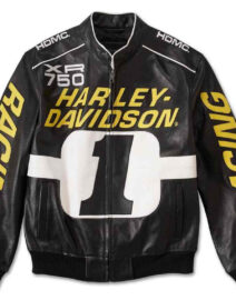 Harley-Davidson® Men's Start Your Engines Leather Racing Jacket, Black 97027-24VM Harley-Davidson® Men's Start Your Engines Leather Racing Jacket, Black 97027-24VM