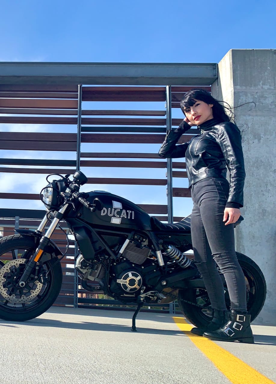 women biker leather jacket - customer review