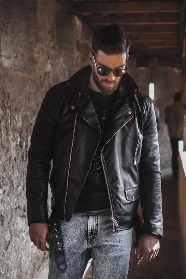 leather motorcycle jacket